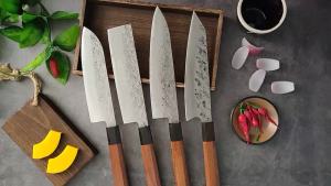 Professional Japanese Kitchen Knives Set Stainless Steel Meat Cleaver Chef Knife Vegetable Fruit Slicing Knife Cooking Tools