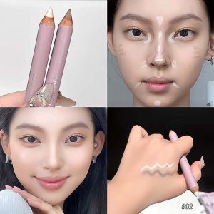 Double Ended Highlighter Contour Stick For Face Nose Shadow Waterproof Long Lasting Creamy Smooth Natural Matte Pink Contour Pen