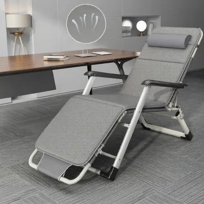 maitian | Foldable Recliner Chair Office Nap Backrest Chair Home Balcony Leisure Chair Sit And Lie down Modern Simple Style Steel Material
