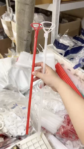 ก้านลูกโป่งฟอยล์ ยาว 40 cm (16 นิ้ว) (ไม้+จุก) SET 10