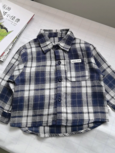 DIIMUU Spring Kids Shirts Boy Girl Casual Plaid Blouses 1-4 Years Children Tops Clothes