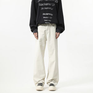 Quần Dài Nam Dáng Rộng Thoải Mái 100% Cotton Phong Cách Mỹ Mùa Hè Quần Dài Công Sở Quần Ống Đứng Quần Dài Thường Ngày