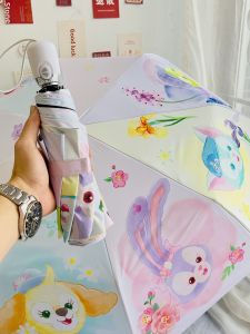 Sanrio Clow M Star Delu Automatic Sun Umbrella Sun Umbrella Sun Umbrella Vinyl Sun Protective UV Protection Female