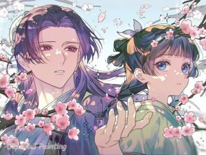 Bandai | Bộ Tranh Kim Cương 5D Nhân Vật Hoạt Hình Apothecary Diaries Mao Mao & Jinshi Tranh Ghép Thủ Công Trang Trí Nhà Cửa Diện Tích Dán Đầy Đủ.