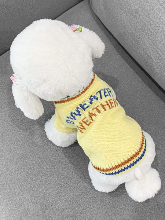 Autumn Winter Knitted Sweater for Dogs Cats Yorkie Pet Clothes Warm Woolen Yarn Teddy Pomeranian Bichon Puppy Pet Apparel