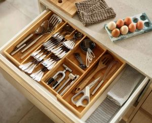 JOSEPH JOSEPH DRAWERSTORE Bamboo Expanding Cutlery Utensil Gadgets Organiser