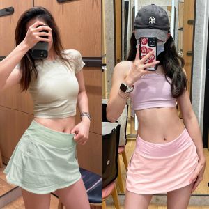 Váy Ngắn Thể Thao Xếp Ly Cao Lưng Cho Nữ Váy Thể Thao Chạy Bộ Yoga Váy Quần Tennis Nhanh Khô Thoáng Khí Nhẹ