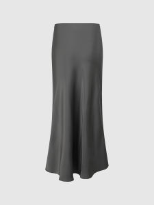 URBAN REVIVO midi skirt กระโปรงผ้าซาตินพรีเมียมทรงหางปลาผ้าดีมา