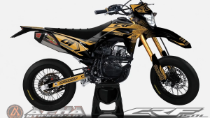 DECAL CRF 150 L SUPERMOTO FULL BODY / STICKER DECAL CRF 150 L BISA CUSTOM NOMOR DAN NAMA DESAIN 032