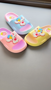 Sandal Selop Karet Anak Perempuan 3-11 Tahun Karakter Lucu Kekinian Size 24-35 FLD 808-12 Cinna