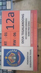 Nomor Rumah Custom Full (Alamat Sesuai Keinginan Pembeli)