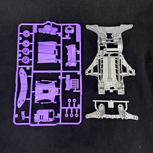 ชิ้นส่วนรถสี่ล้อควบคุมด้วยมือแบบโมเดล Mini FMA ฐานสีเทา ชิ้นส่วนที่ต่อได้สีม่วง DIY สีสันสดใส เรียบง่าย สำหรับผู้ชาย