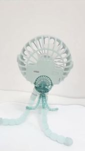 USB Rechargeable Octopus MultifunctionalFan Fixable Small Fan Portable Desktop for Baby Stroller Bicycle with Soft Wind