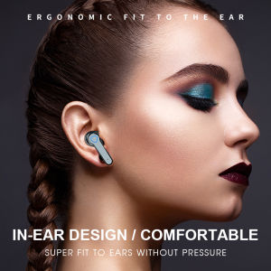 MIXTONE M19 หูฟังบลูทูธไร้สาย TWS เสียงสเตอริโอแบบ HiFi เบสหนัก การควบคุมแบบสัมผัส มีจอแสดงผลดิจิทัล LED ไมโครโฟน