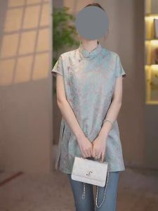 New Chinese Style Young Retro Tang Suit Top Sensation High End Feel Autumn 2025 Fashionable Inner Wear Polyester Fiber