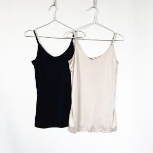 Áo Ba Lỗ Nữ Màu Trơn Phong Cách Thường Ngày Mùa Hè 2024 Áo Ba Lỗ Nữ Dài Ngắn Chất Liệu Polyester Và Triacetate