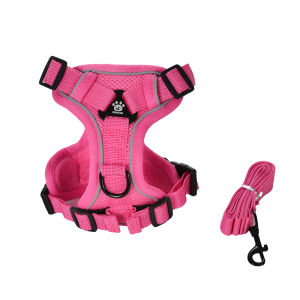 Cat Harness and Leash Set Escape Proof Reflective Outdoor Walking Kitten Vest Chest Strap For Dogs Cats Breathable Pet Harnesses