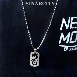 SC Kalung Monel Liontin Ukir Metal | Kalung Liontin Ganda Liontin Bisa Dipisah | Kalung Luntur | Kalung Pria Trend Terbaru | Kalung Metal | Kalung Silver Hitam | Kalung Keren | Kalung Swag | Kalung Aesthetic Retro | Kalung Impor | Necklace | Kalung