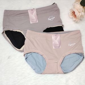 Plus Size Women Panties Breathable Underwear Seamless /2810 Seluar Dalam Perempuan Kain Licin Bernafas Pinggang Tengah