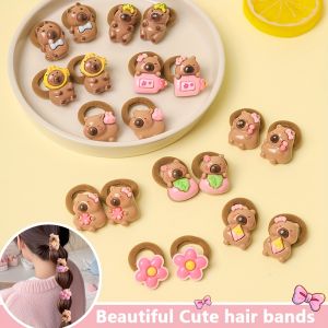 10/20 Pieces of Multi-Color Cute Kapibara Small Hair Ties Suitable for Daily Wear Gifts for Girls School Wear