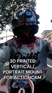 3d printed vertical mount for go pro or any action camera