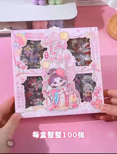 {SG Local} 100 Sheet Cartoon Material Decorative Stickers Cute Waterproof Small Patterns for Girls