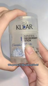 Lăn nách đá khoáng Thái Lan lăn khử mùi Klear ngăn khử mùi 70gr Fata cos