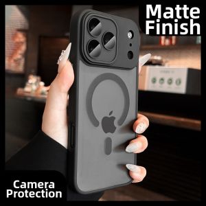 DAIMANG | New Apple 18 mobile phone case with full lens suitable for iphone17promax frosted anti-fingerprint ip16pro protective cover 15 magnetic 14 13 12pm anti-fall black air