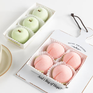 MEIDI | Disposable Peach Shaped Snowy Maiden Packaging Box 4 Pieces