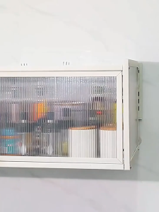 SWEET HOME LUCKYS Hanging Kitchen Cabinet Wall Mounted Storage Cabinet Spice Rack Organizer With Pegboard Shelf For Condiments