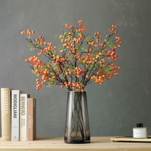 New Chinese Style Autumn Fruit Simulation Flower Pots Berries Living Room Entrance Decorative Fake Flowers Artistic Decorations