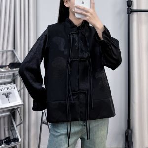 New Chinese Style Stand Collar Fashion Fringed Buttoned Vest Spring New Two-Piece Embroidered 3D Stitched Jacket