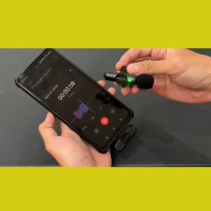 BARU TaffSTUDIO Microphone Wireless Mini Untuk Hp USB Type C clip on bluetooth Mic Suarah Jerni