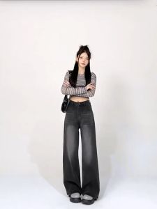 Celana Kulot Jeans Highwaist Loosie & Korean Baggie Straight Jeans Whisker