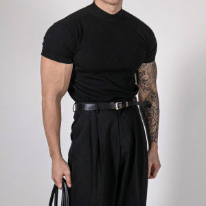 DAVID&ME | Elastic Soft Round Neck Short Sleeve T-Shirt