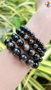 Collection Grade Gold Obsidian Bracelet (Single / 3 Rounds)