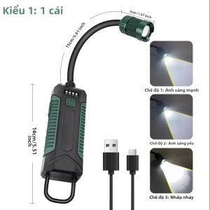 Đèn Làm Việc COB Di Động Với 5 Chế Độ Đèn Pha LED Đế Từ Tính Và Móc Treo Dùng Cho Cắm Trại Sửa Chữa Ô Tô Trường Hợp Khẩn Cấp