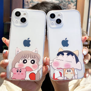 Cute Cartoon Silicone Phone Case for Apple 14 12/13Pro Max Couples Creative Men Women 11 Lovely 16 Transparent 17 Anti-fall Protection