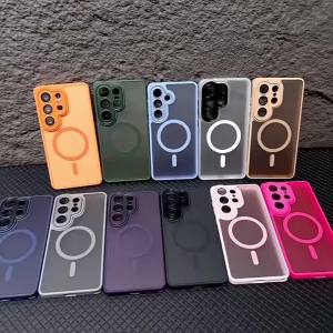 Magnetic Matte Case for Samsung Galaxy S26 S25 S24 S23 Ultra Plus FE A57 A56 A55 A17 A16 A26 for Magsafe Wireless Charge Cover