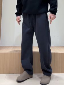 กางเกงวอร์มลำลองชาย ทรงหลวม เอวยางยืด ผ้ากำมะหยี่ ทรงตรง กางเกงขายาว ฤดูใบไม้ผลิและฤดูใบไม้ร่วง กางเกงกีฬา แฟชั่น