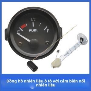 Đồng Hồ Đo Nhiên Liệu Ô Tô 52MM Có Đèn Nền Trắng Và Cảm Biến Phao Nhiên Liệu 240 ~ 33ohm Đồng Hồ Đo Con Trỏ Cho Xe Chạy Xăng 12V