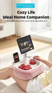VYVYLABS | Vyvylabs Tablet Pillow Stand 360° Rotating Holder with Storage Tray for 4.7-13in Phone Tablet E-Reader 15in Laptop Lap Desk Sofa