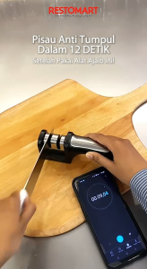 Pengasah Pisau / Dual Stage Knife Sharpener TANICA Stainless Steel (1514238) (F10)