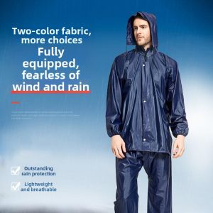 Thickened Rubber Separate Rain Suit Adult