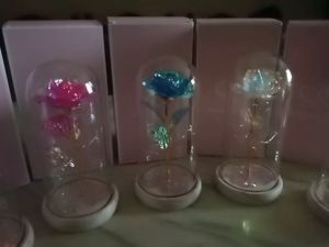 SUN HARDWARE Decorative Artificial Eternal Rose Flower With LED Fairy String Lights