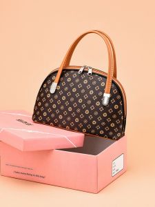 SHIPAILUO | Mothers Day Gift Womens Mini Handbag Vegetable Buying Purse Elderly Mom Pocket Soft Shell Bag Geometry Pattern British Style