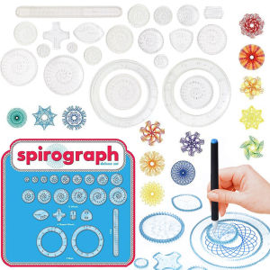 22pcs Spirograph Spiral Art Drawing Kit: The Classic Way to Make Countless Amazing Designs for Kids Drawing Rulers Toys Set