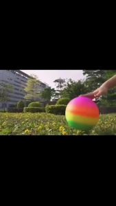 1 Rainbow Playground Ball for Dodgeball Handball and Parties Games for Indoor and Outdoor Use.