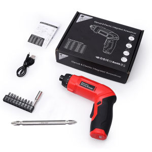 1 Máy Bắt Vít Điện Không Dây Có Thể Sạc Lại Với 11 Bit 2 Vị Trí Pinage Đèn LED & Điều Chỉnh Mô-men Xoắn Để Sửa Chữa Tại Nhà