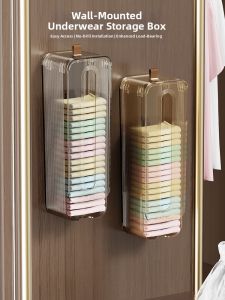 AMU·PIGGY | Wall-mountable Drawers Organizer for Underwear Socks